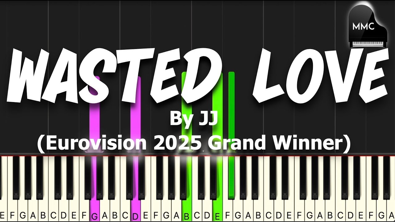 Wasted Love by JJ | Eurovision 2025 Piano Tutorial 🎹