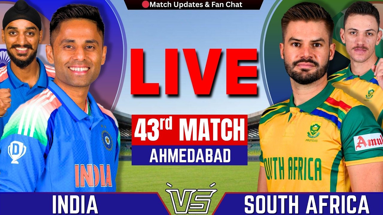 India vs South Africa - 43rd World Cup Match 🏏