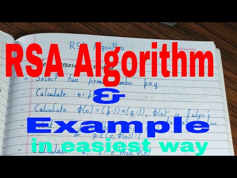 RSA algorithm|RSA algorithm example|rsa algorithm in cryptography and network security|RSA example