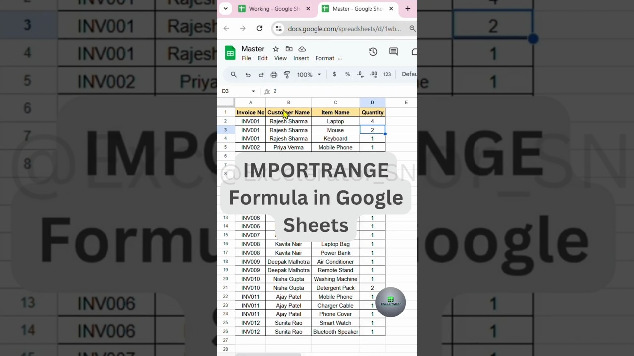 Import Data Between Sheets with IMPORTRANGE π