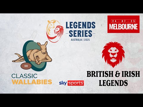 LIVE LIONS LEGENDS MATCH! Classic Wallabies vs British & Irish Legends in Melbourne