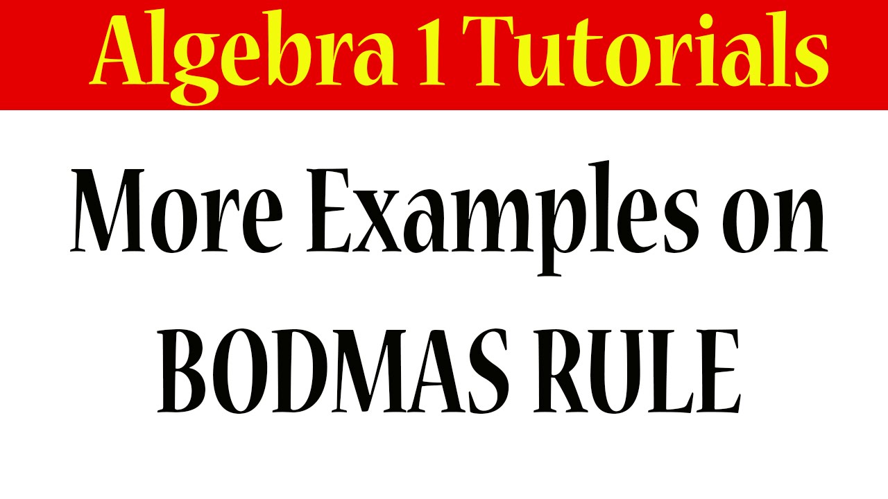 Master Algebra BODMAS Rule with Easy Examples 📚