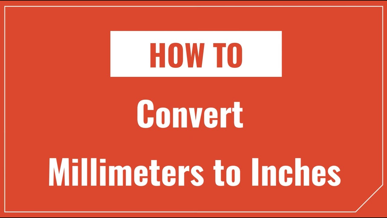 Convert Millimeters to Inches & Vice Versa 📏
