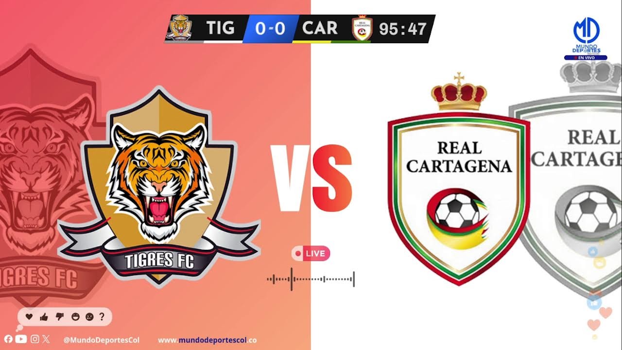 #EnViVo Fútbol profesional colombiano, Tigres f.c vs Real Cartagena.