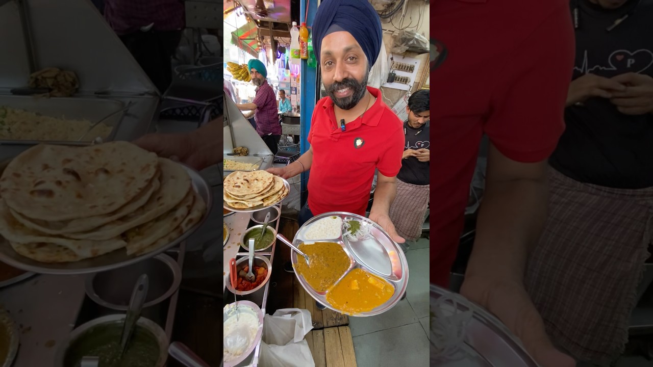 Veg Thali at ₹120 in Chandni Chowk 😋