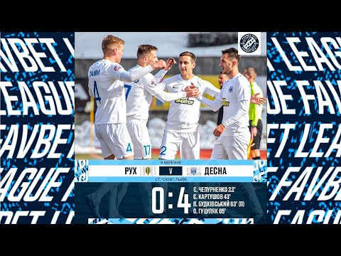 Рух 0:4 Десна — Вражаюча перемога на 17-му турі ⚽