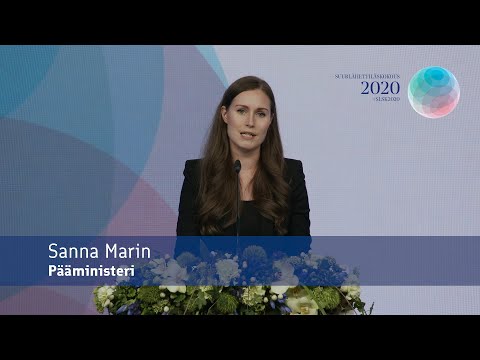SLSK 2020: Pääministeri Sanna Marin -ote puheesta