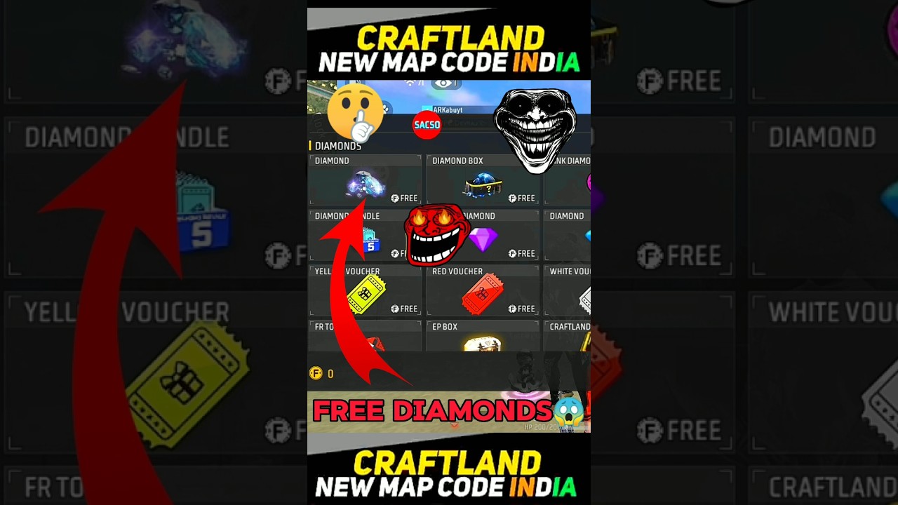 Free Fire Unlimited Diamonds Map Code ๐
