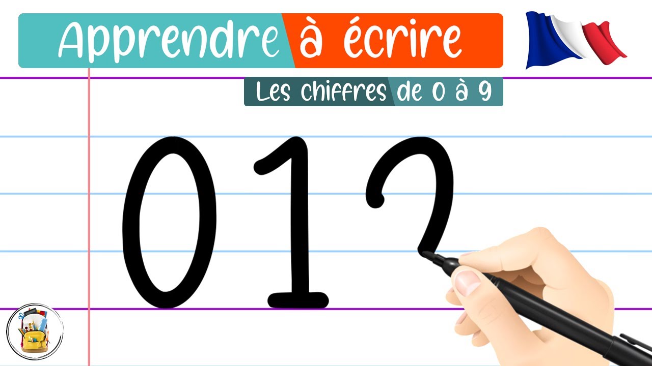 Apprendre à écrire 0-9 en chiffres et lettres ✍️