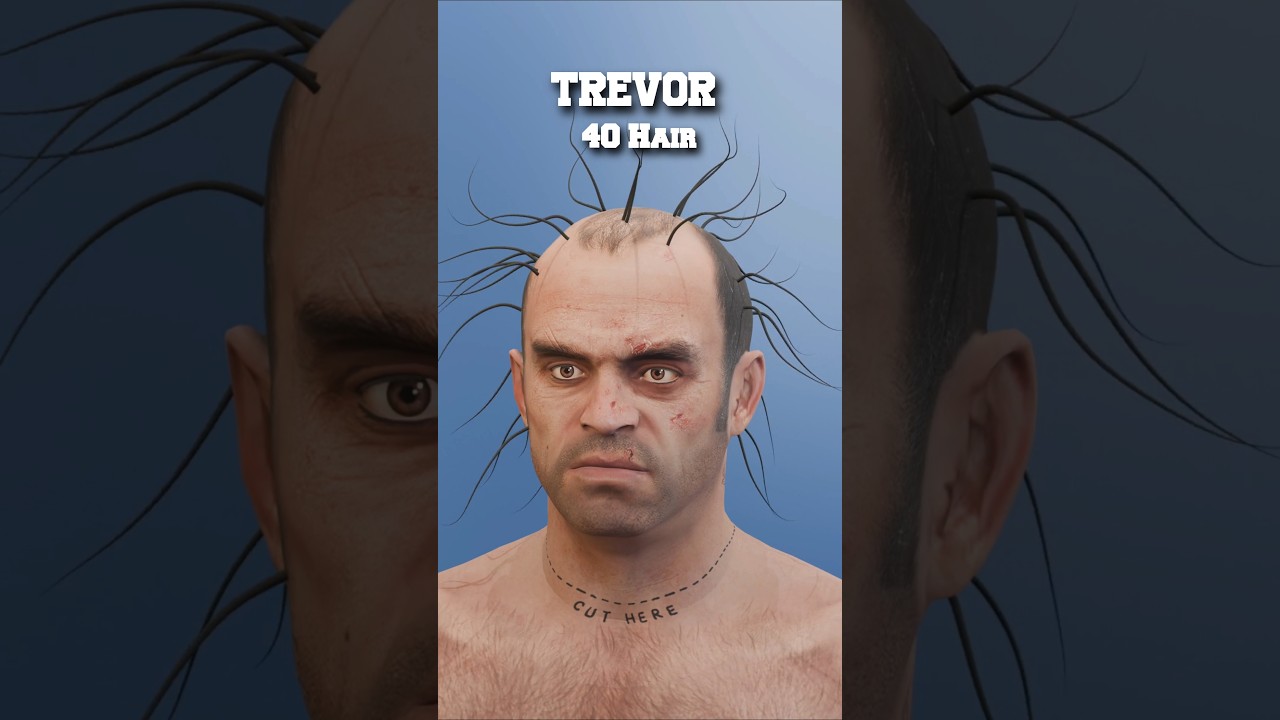 GTA V Trevor with Hair in Blender 🎮