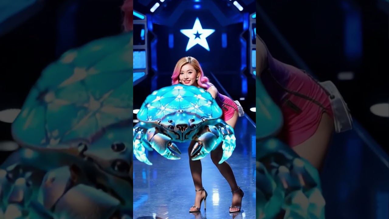 Watch the Surreal Transformation: Woman Turns Into a Stunning Blue Crab Queen! 🦀