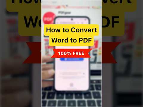 How Convert Word to PDF for Free #App & Online Tool