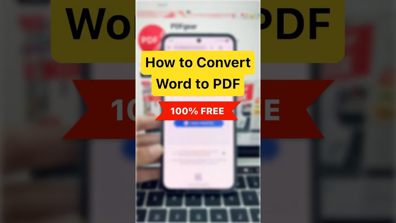 How Convert Word to PDF for Free #App & Online Tool
