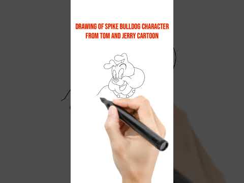 Drawing of Spike Bulldog character #shorts #viralshorts #artvisual #tomandjerry #cartoondrawing