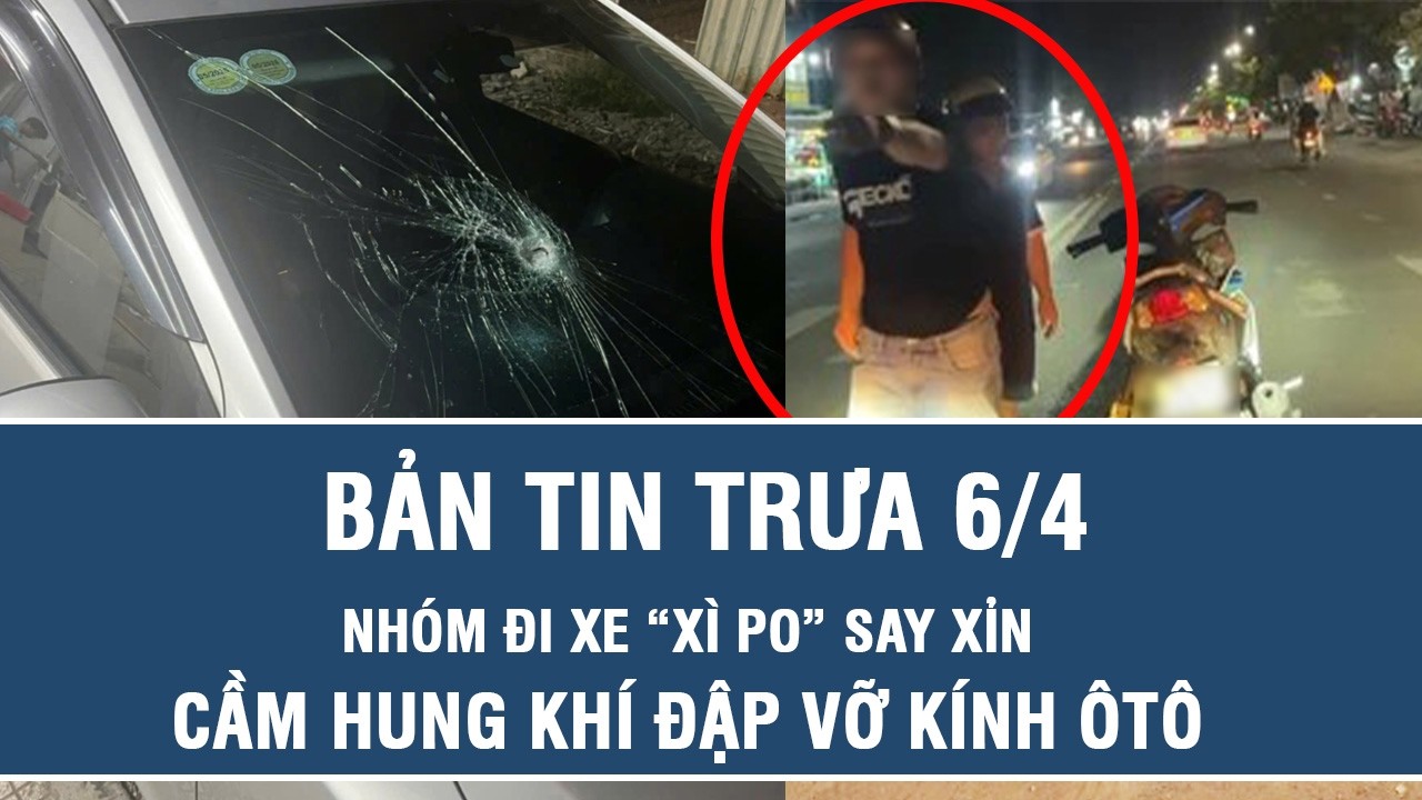 Nhóm say xỉn đập vỡ ô tô ở Vĩnh Long 🚗