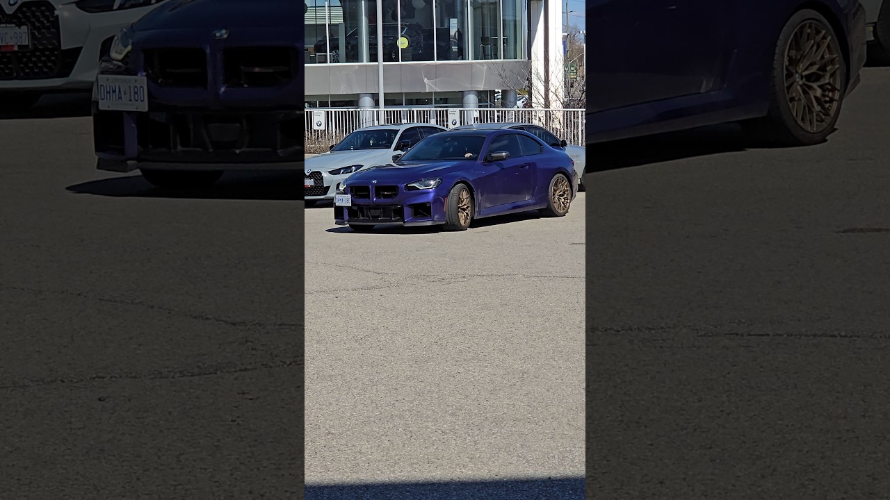 2026 BMW M2 CS Velvet Blue Metallic in for Service! #bmw #m2cs #g87