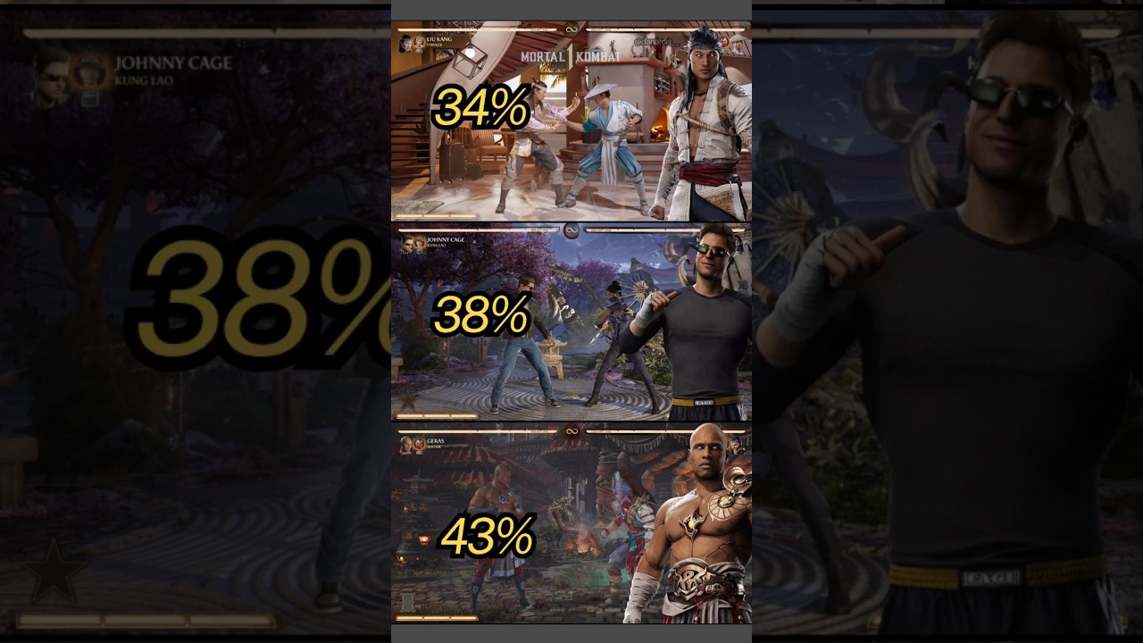 Mortal Kombat 1 No Kameo Combos Part 2 - Liu Kang, Johnny Cage & Geras ๐ฅ