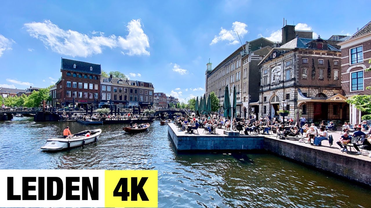 Leiden City Centre Walking Tour in 4K 🇳🇱