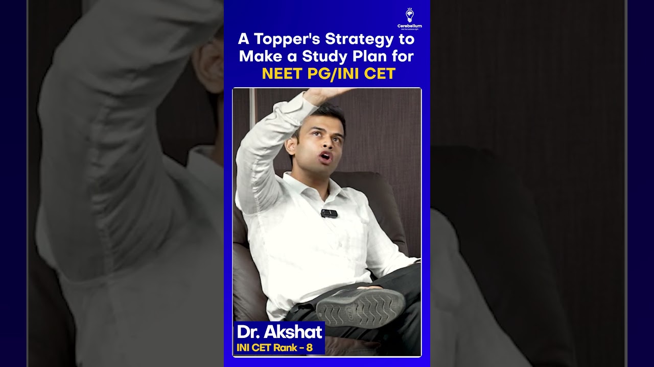 Topper's Study Plan Tips for NEET PG & INI CET 🎯