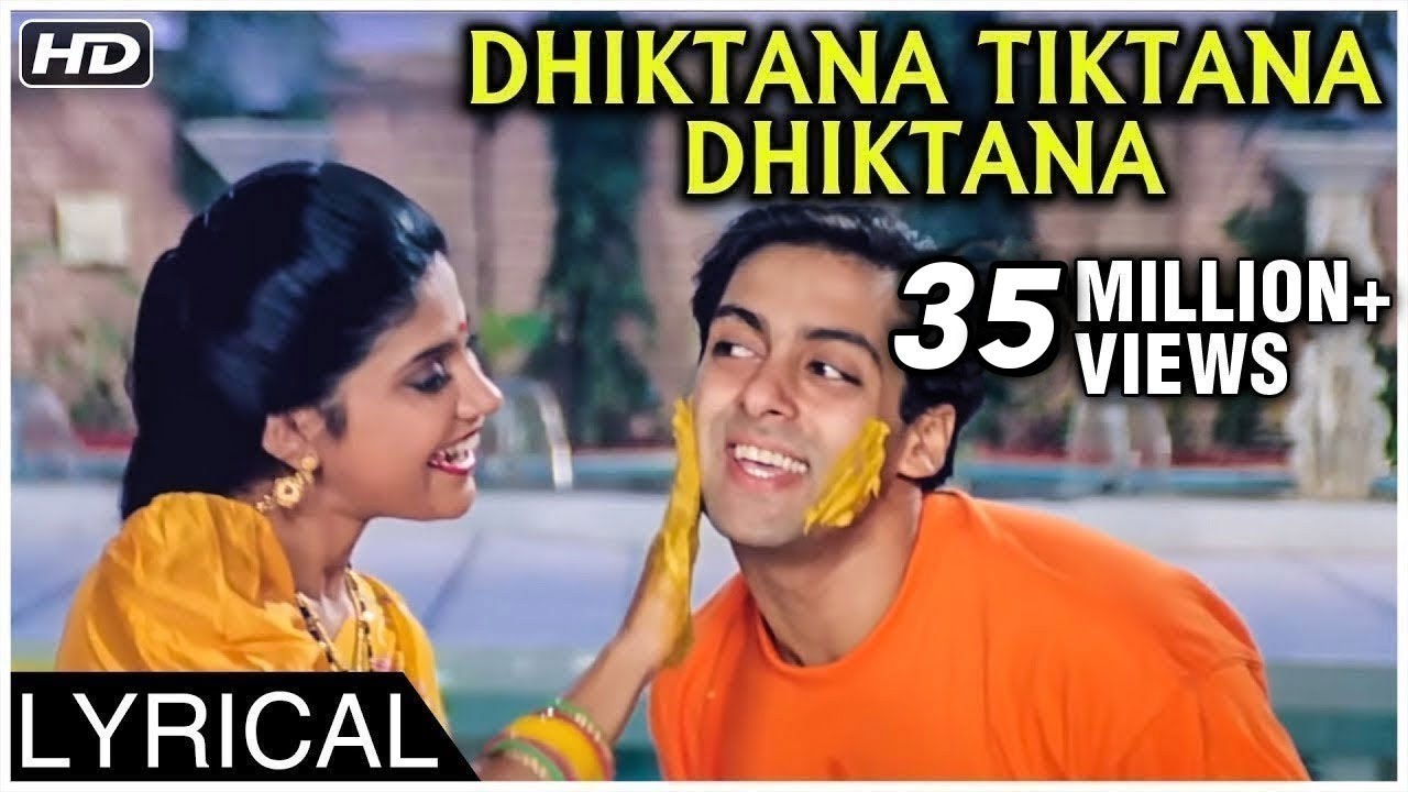 Dhiktana Tiktana Dhiktana 🎶 Lyrical Hit from Hum Aapke Hain Koun | Salman Khan & Madhuri Dixit