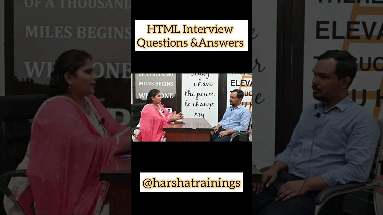 HTML Interview Questions and Answers that you should know | Part 01 | #html #harshatrainings