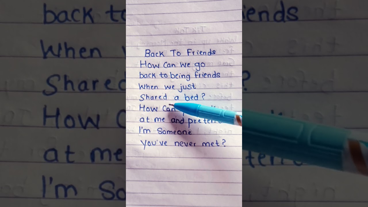 Sombr - Back to Friends (Lyrics) 🎶