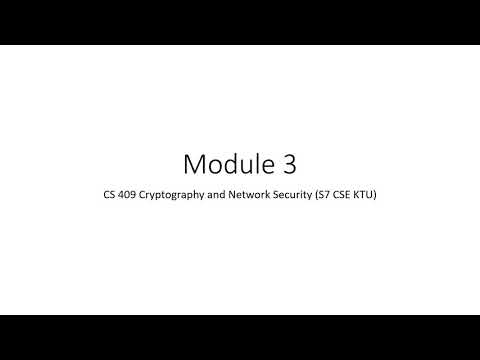 CS409 Cryptography&NetworkSecurity Module3 PublicKeyEncryption