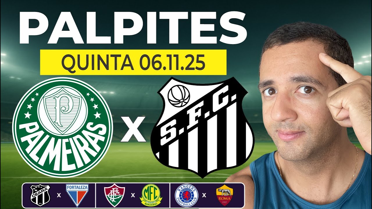 Aposte nos Melhores Palpites de Futebol para 06/11/2025 ⚽ Palmeiras x Santos + Acesso Exclusivo