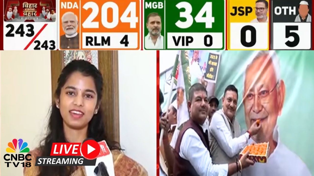 Bihar Chunav Results LIVE: NDA Wins Big, Modi & Nitish Shine ๐ฉ