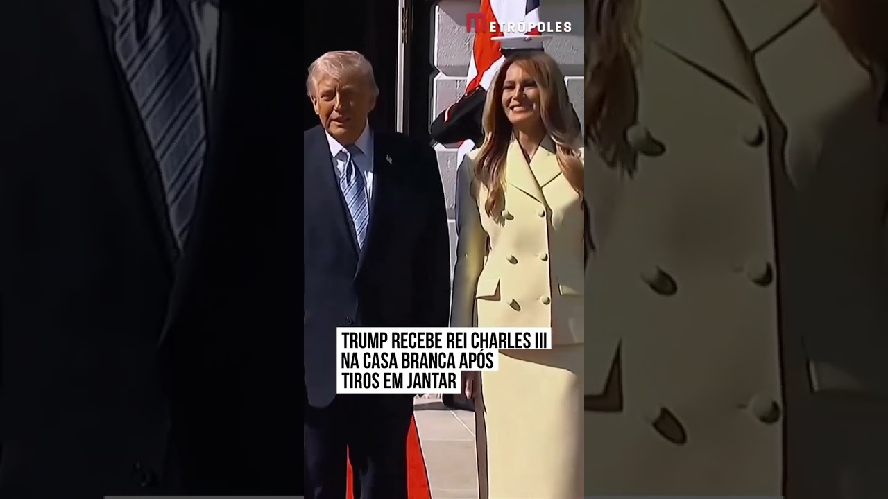 Trump recebe rei Charles III na Casa Branca após tiros em jantar