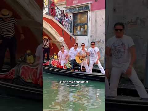 Famous singers in Venice Italy on a gondola! #venice #singers #travel #italy #veniceitaly #gondola