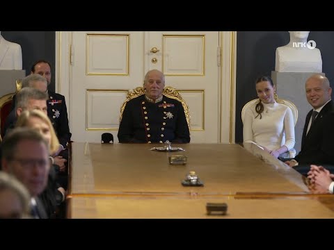 Princess Ingrid Alexandra of Norway sitting in on her first cabinet meeting