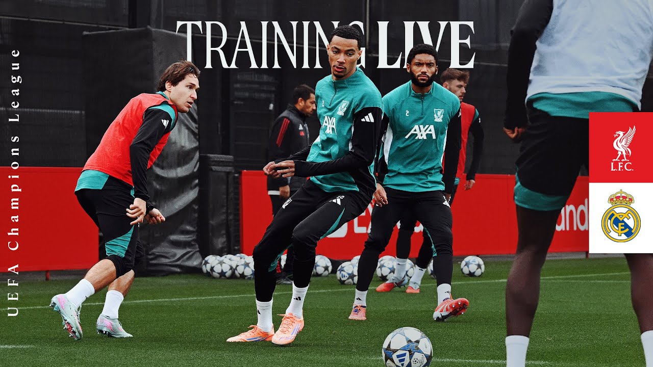 Live Training: Liverpool vs Real Madrid | UEFA Champions League