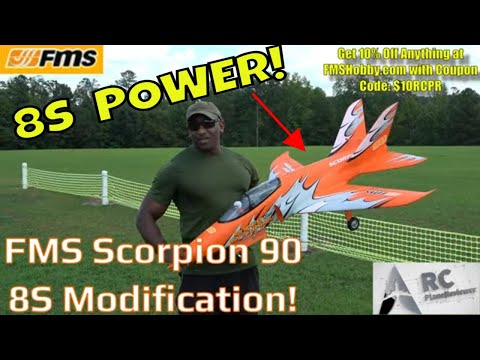Unleashing The Beast: Fms Scorpion 90 Edf Jet Transformed To 8s Power!