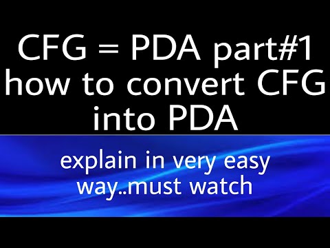 CFG=PDA.part 1|how to convert CFG into PDA|CFG to PDA        conversion|Automata|Sana khan