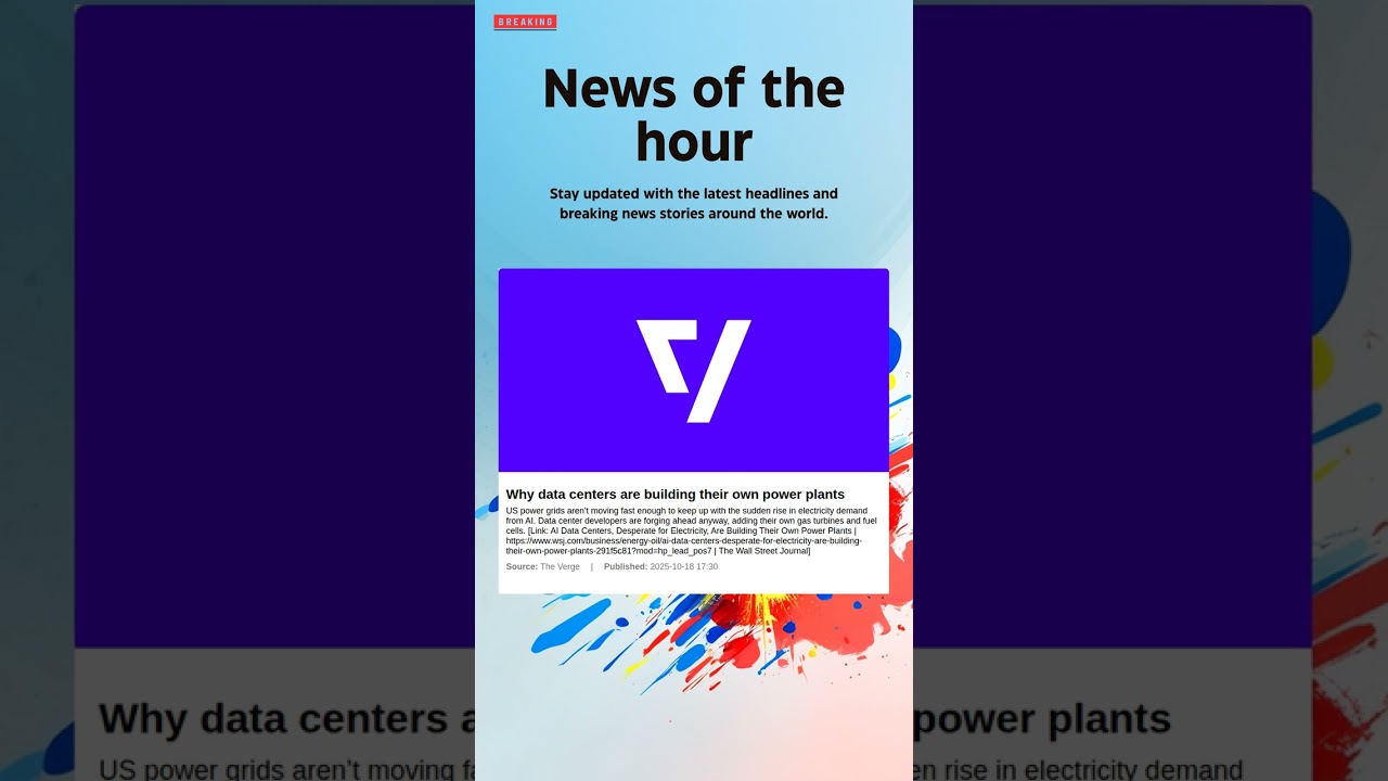 Data Centers Build Power Plants to Meet AI Demand ⚡