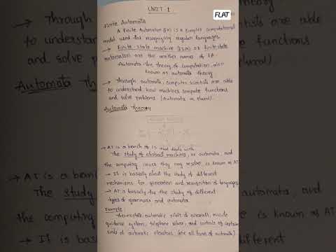 R23 | FLAT | Unit-1 Introduction of Formal Languages and automata Theory