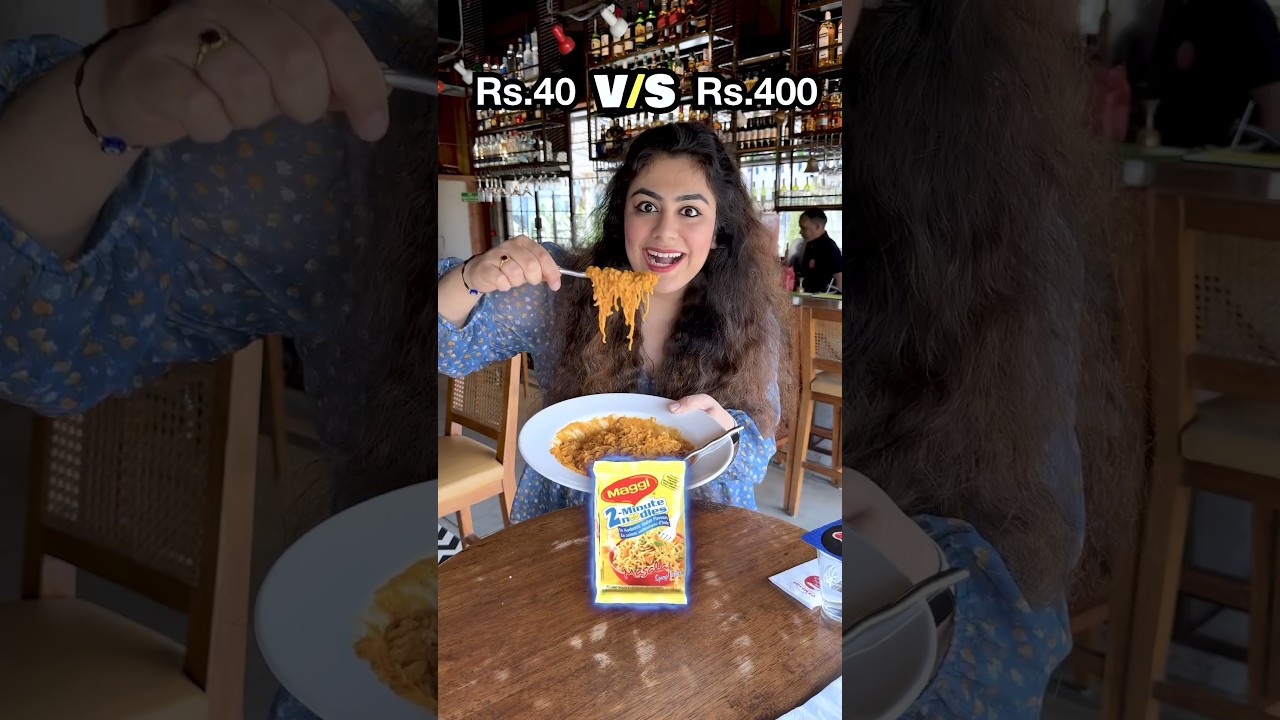 ₹40 vs. ₹400 Maggi Taste Test 🍜