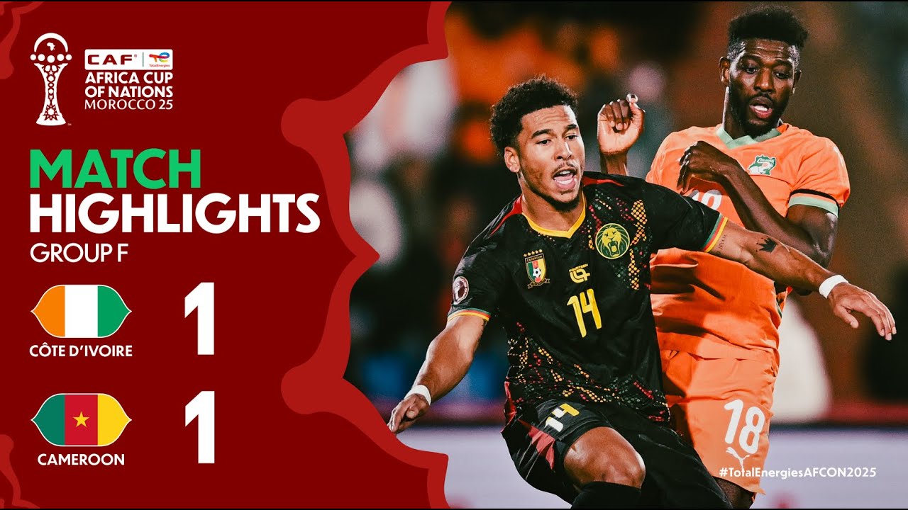 Côte d'Ivoire vs Cameroon | AFCON 2025 Group F ⚽