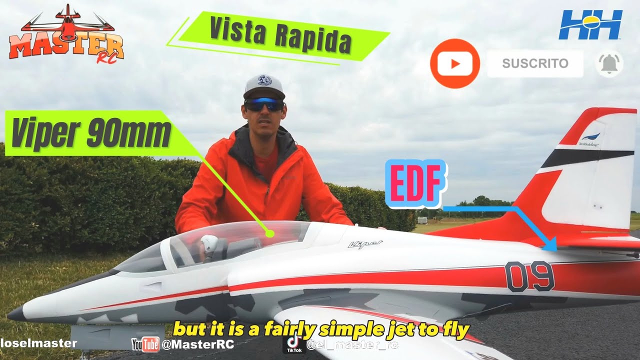 Jet Viper 90mm Eflite en Español ✈️ | Vuelo Poderoso y Ágil con Subtítulos en Inglés