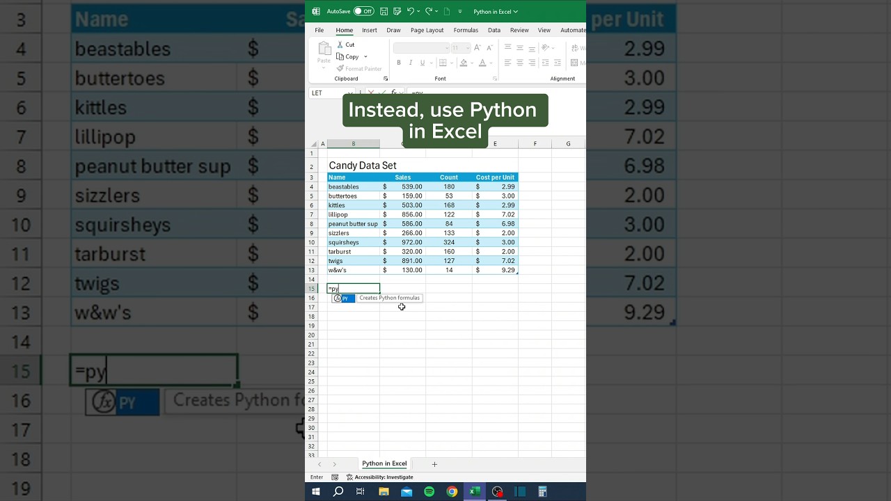 Python in Excel: Basic Functionality 🤖