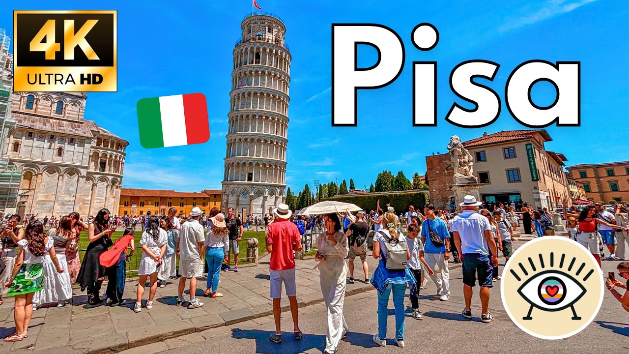 Pisa, Italia 🇮🇹 WALKING TOUR 4K | Paseo turístico espectacular con SUBTITULOS ✨
