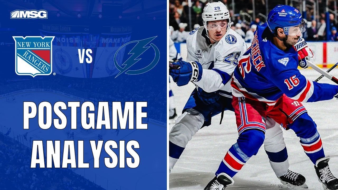 Rangers Lose 4-1 to Lightning, Extend Losing Streak