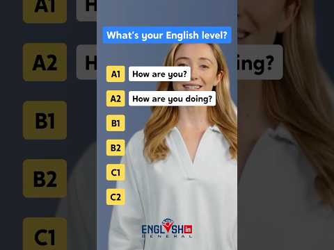 How Are You? English Levels A1 to C2