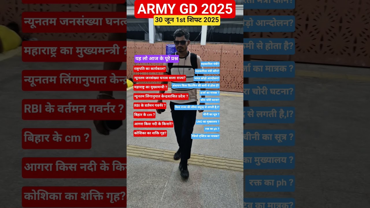 Army GD Exam Review – 30 June 1st Shift 2025🔥