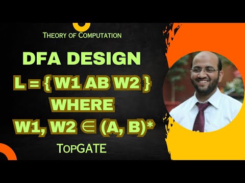 DFA Design | L = W1abW2 / W1, W2 ∈ (a, b)* | Automata Theory | TOC