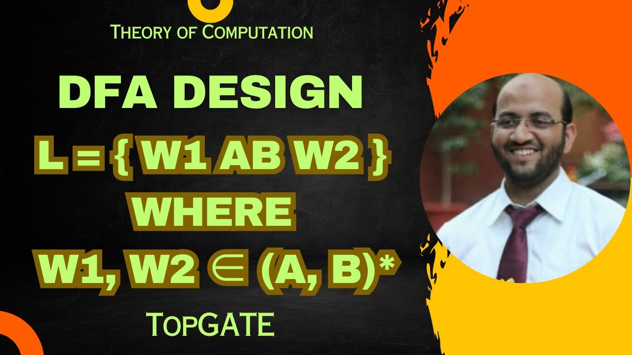 DFA Design for Language L = W1abW2 | Automata Theory Explained 🤖