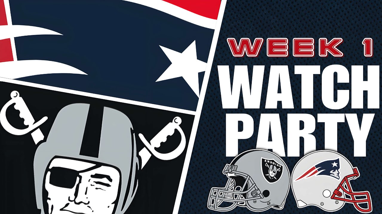 Patriots vs Raiders Week 1 Live Watch Party 🏈