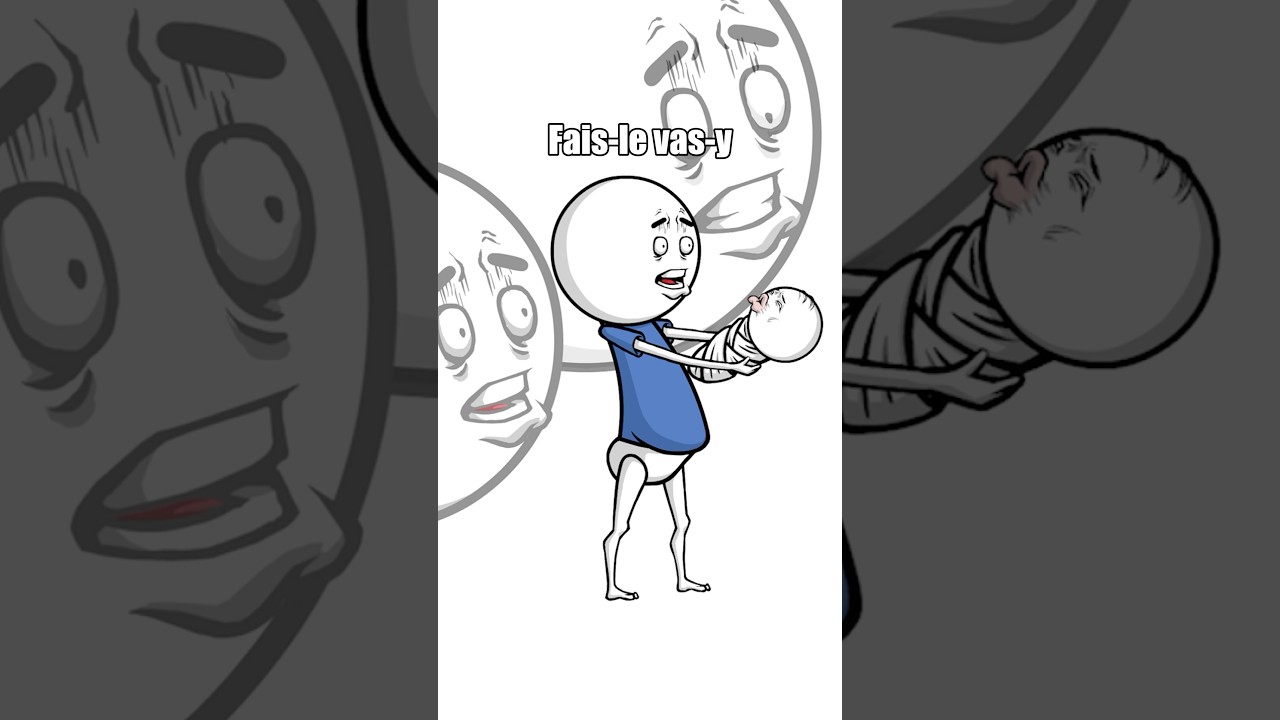 ⁠@zequoiza - POV: Mon cerveau quand je tiens un bébé 😱 #shorts #animation #humour #drole #sketch