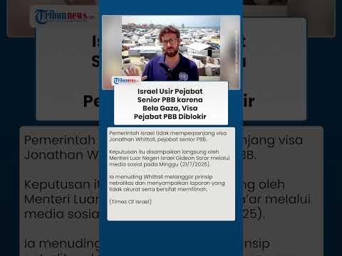 Israel Usir Pejabat Senior PBB karena Bela Gaza “Diciptakan untuk Membunuh” Visa Langsung Diblokir